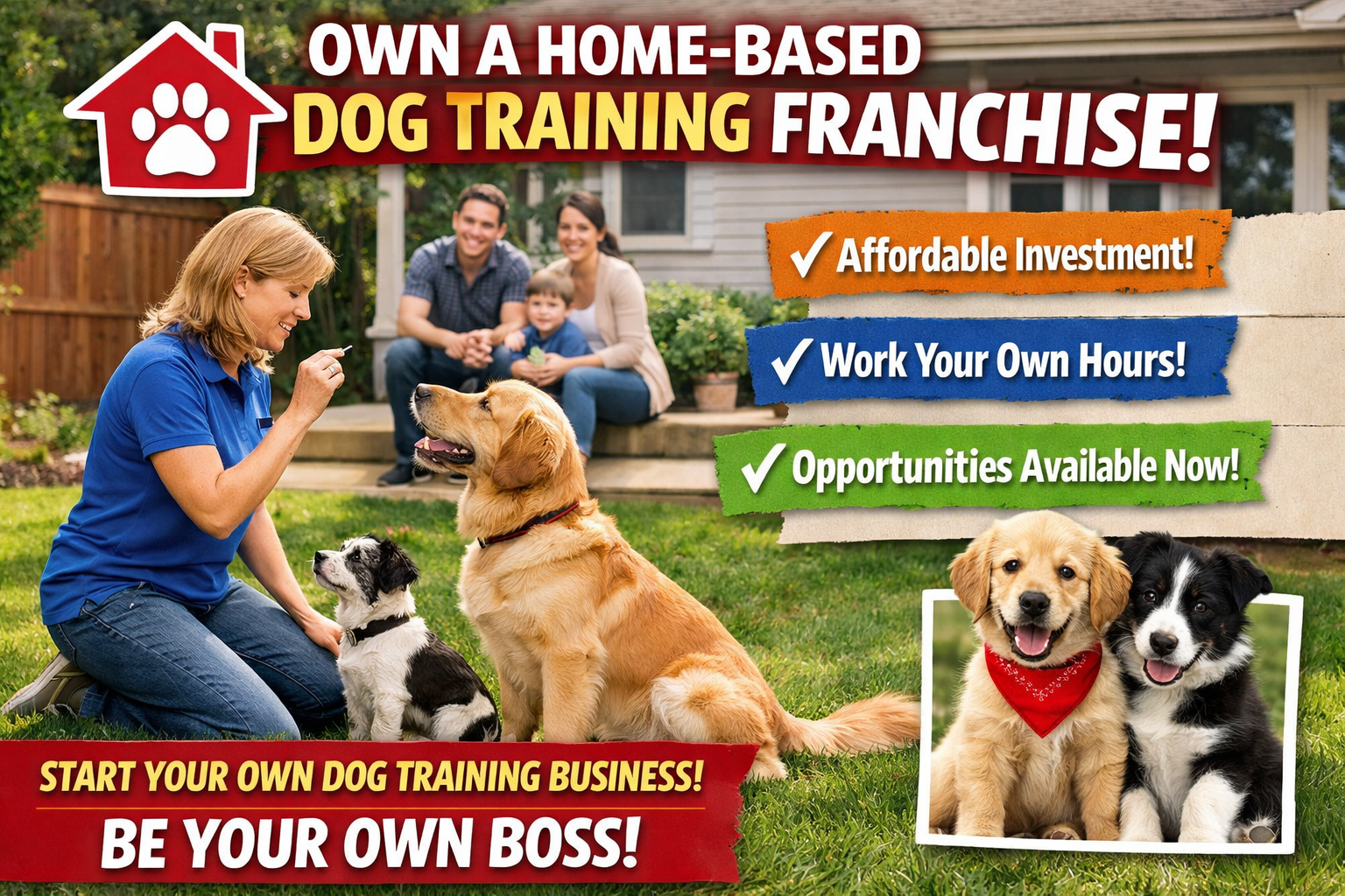 Home based dog training franchise business